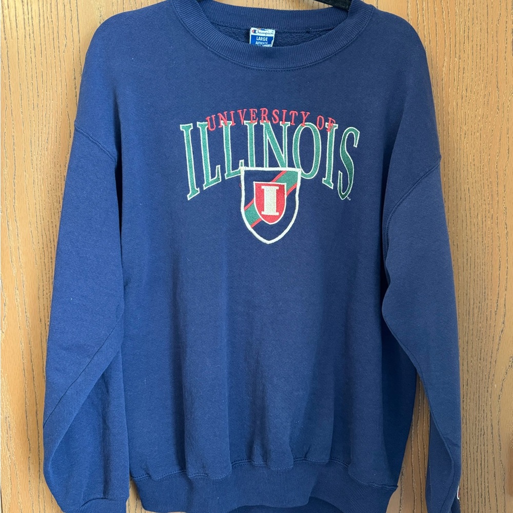 Champion University of Illinois Blue Crewneck Sweater